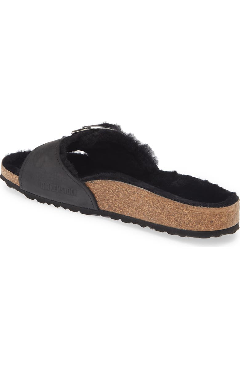 Birkenstock Madrid Big Buckle Genuine Shearling Lined Sandal, Alternate, color,
