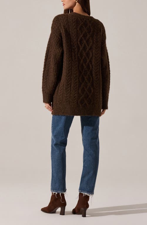 Astr The Label Charli Cardigan In Brown