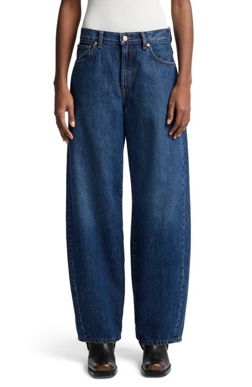 7 For All Mankind Twisted Bonnie Barrel-leg Jeans In Blue