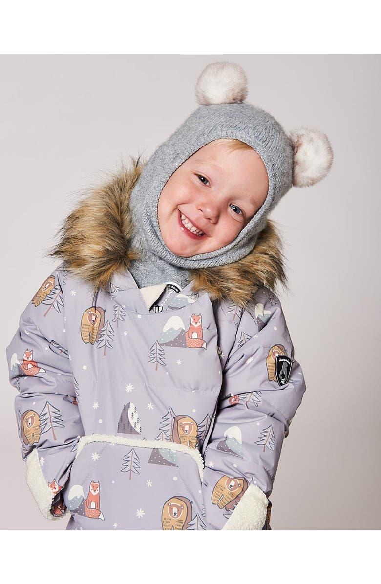 Deux par Deux Gender Inclusive Knit Balaclava, Main, color, Heather Gray