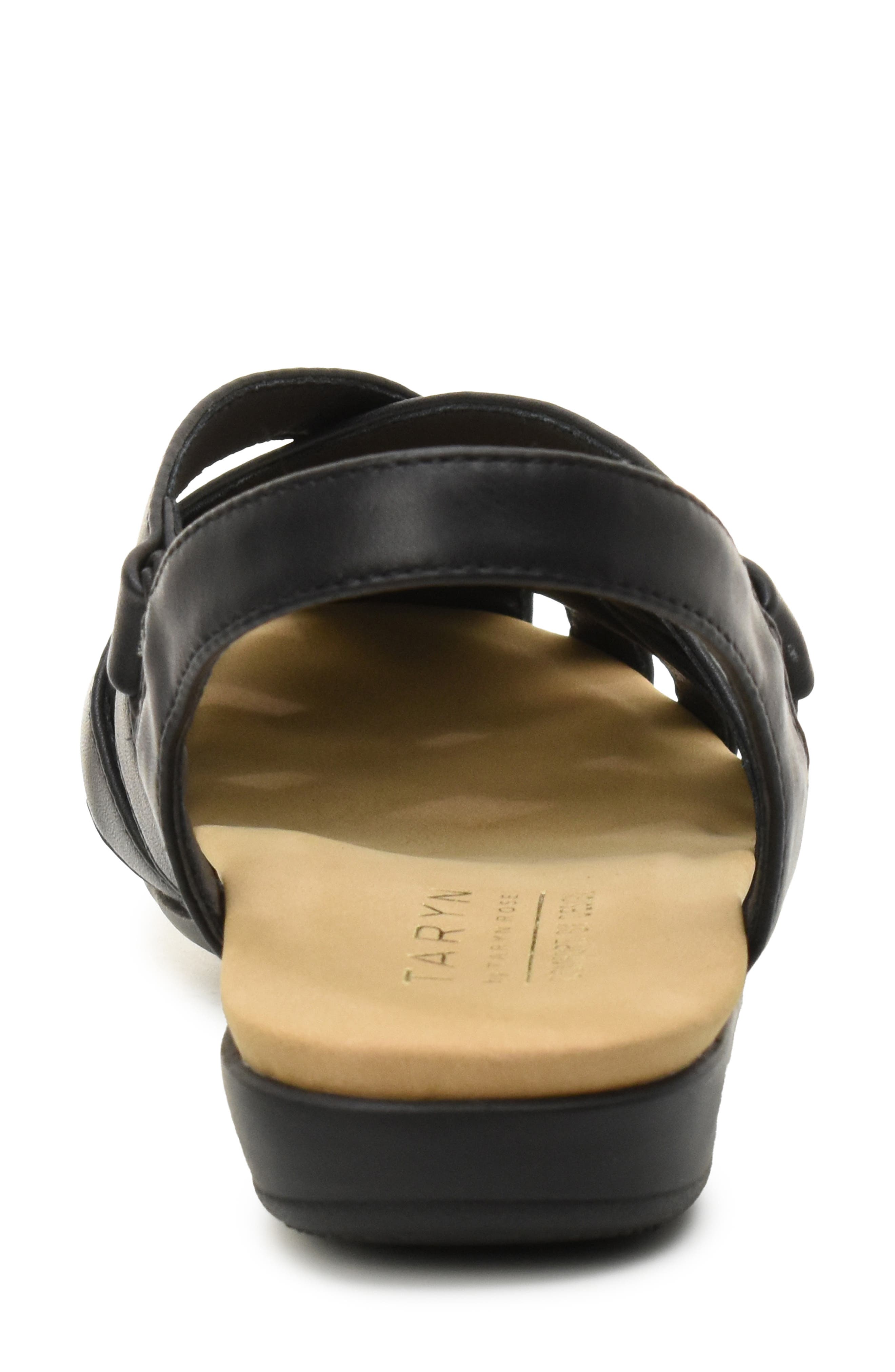 Taryn Rose Woven Slingback Sandal, Alternate, color, Black