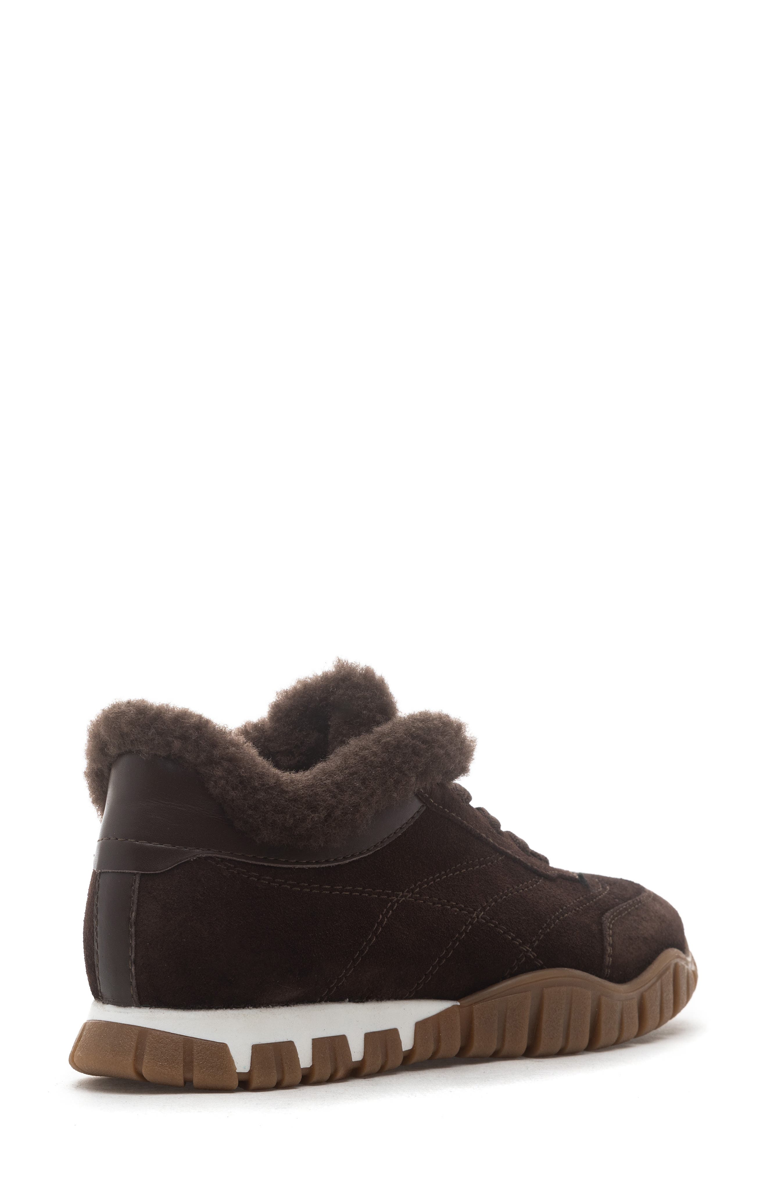 Qutie Genuine Shearling Lined Sneaker, Alternate, color, MOCHA