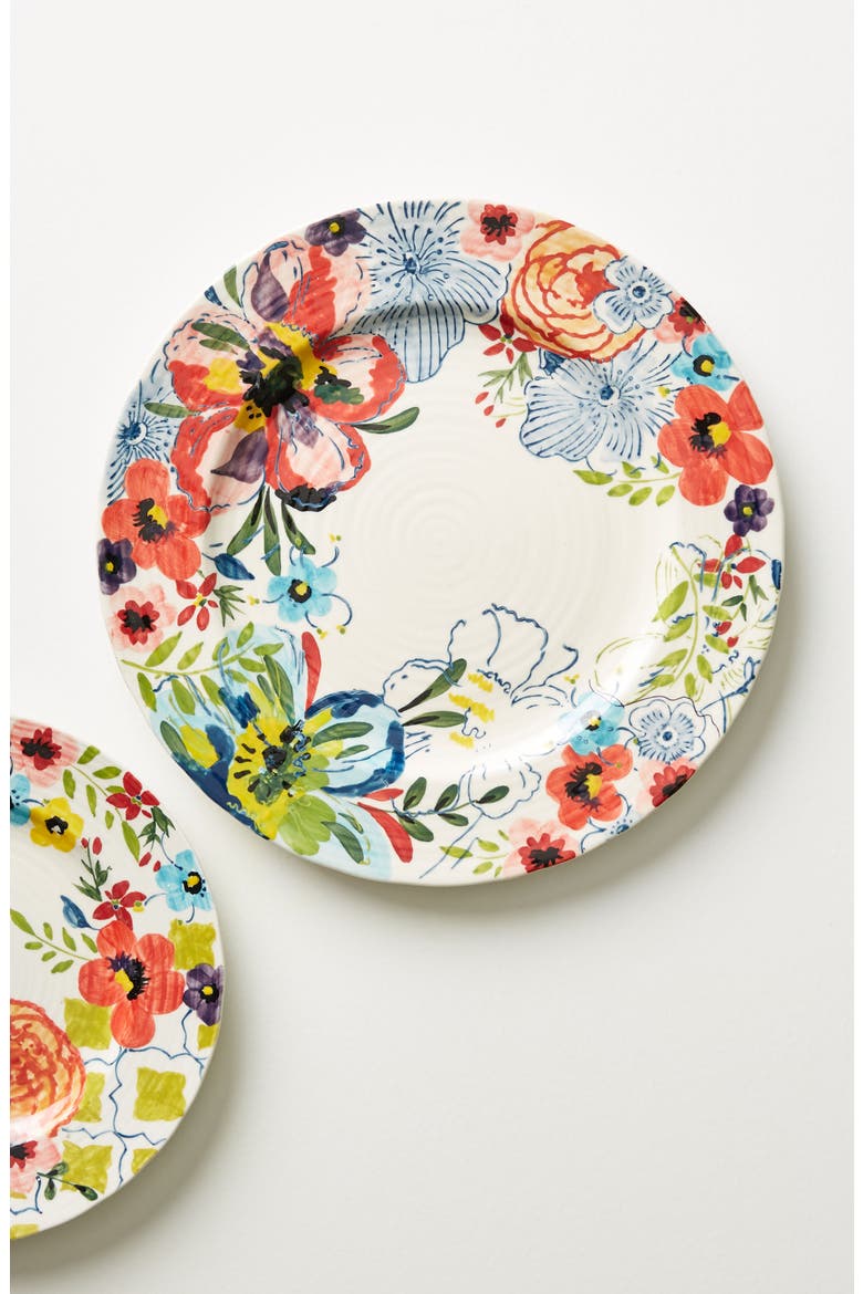 Anthropologie Sissinghurst Castle Dinner Plate, Main, color, NAVY MULTI