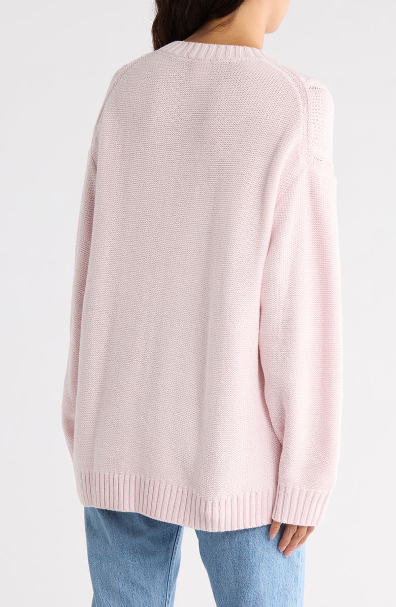 Abound Oversize Cable Stitch Sweater, Alternate, color, Pink Primrose
