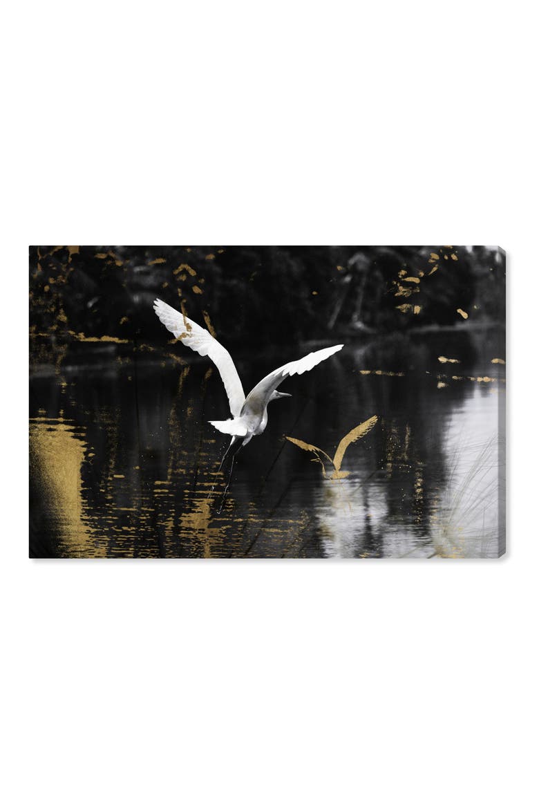 Nature in Glam Canvas Wall Art, Main, color, BLACK WHITE GOLD
