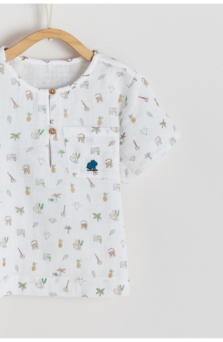 Babycottons Premium Cotton Kanu Shirt for Toddler, Alternate, color, Off White