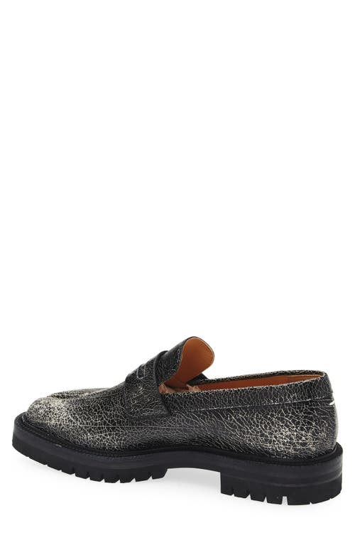 Maison Margiela Taby County Crackled Loafers In Multi