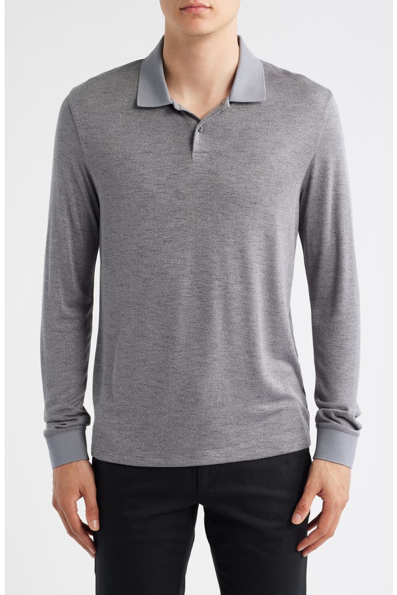 Goris Activate Long Sleeve Polo, Main, color, CARBON MELANGE