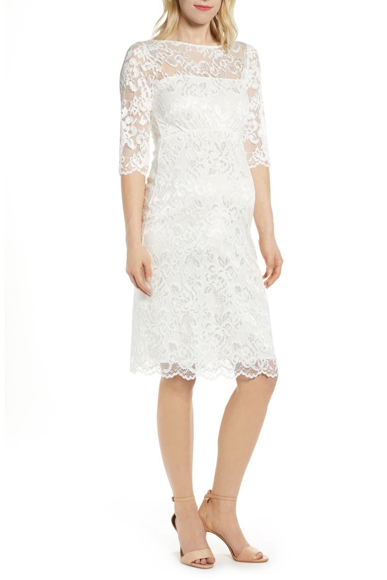 Amelia Maternity Dress, Main, color, WHITE