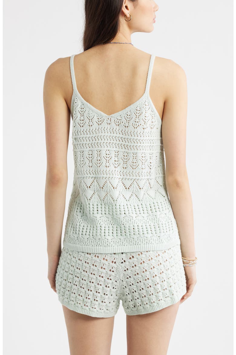 Open Stitch Cotton Tank, Alternate, color, GREEN CLOUD