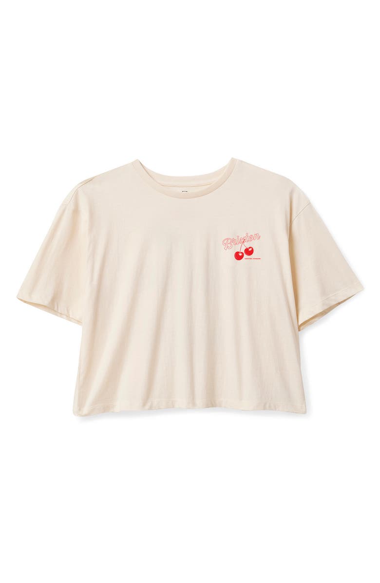 Brixton Cherry Crop Cotton Graphic T-Shirt, Alternate, color, Off White