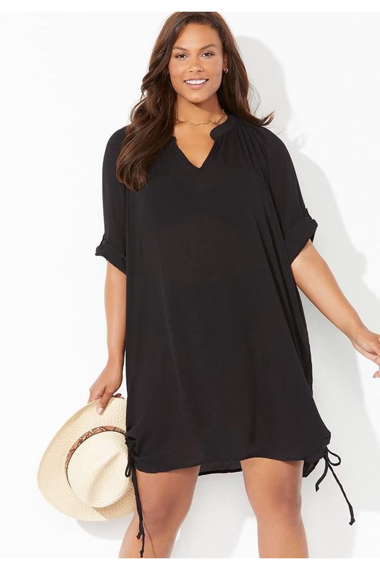 Abigail Cover Up Tunic, Alternate, color, Black