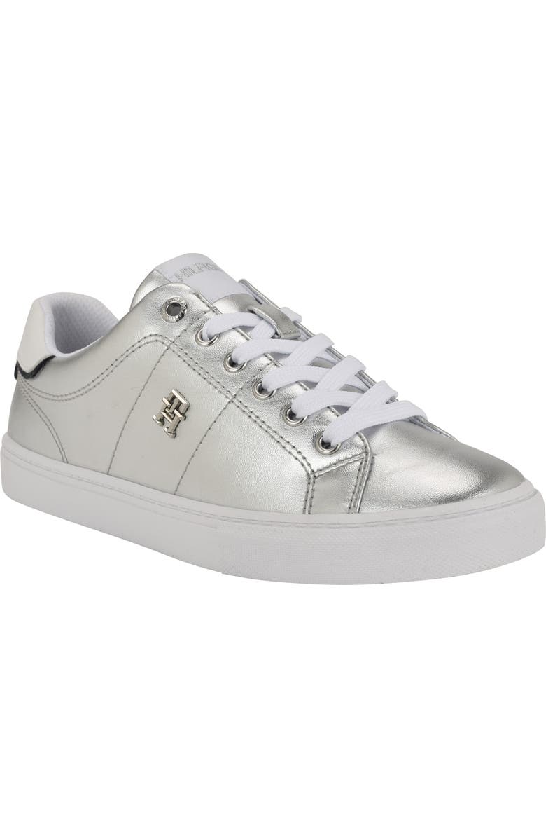Tommy Hilfiger Lanzey Low Top Sneaker, Main, color, Silver/ White/ Navy
