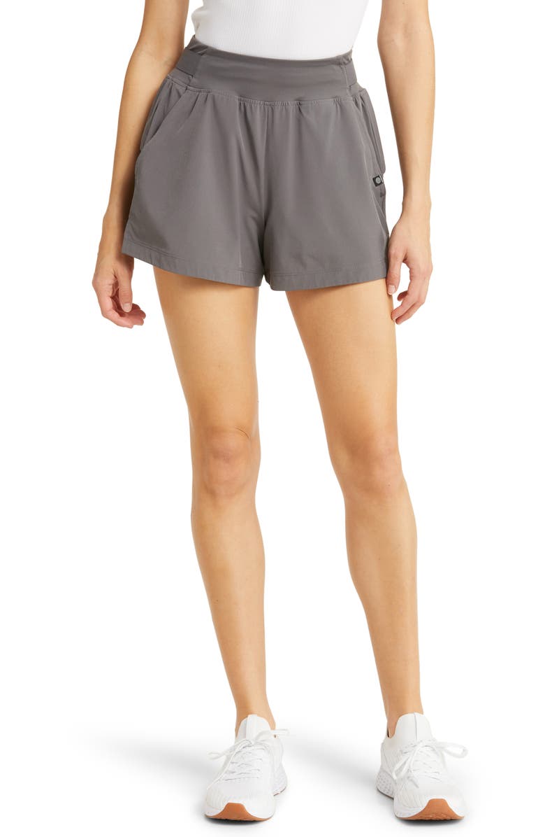 Zella Hybrid Running/Hiking High Waist Shorts, Main, color,