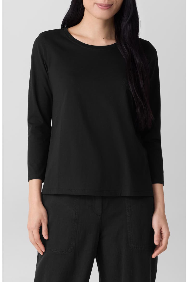 Organic Cotton Top, Main, color, BLACK