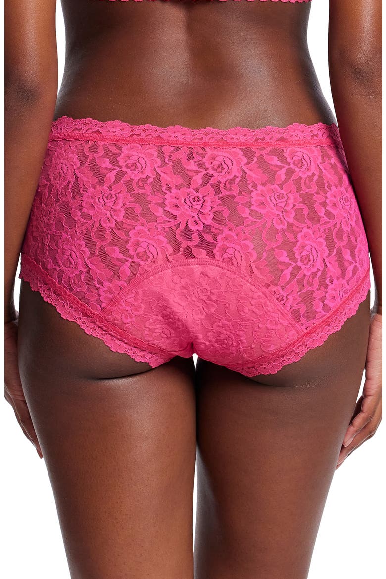 x Saalt Signature Lace® Leakproof Boyshorts, Alternate, color, UNBEETABLE