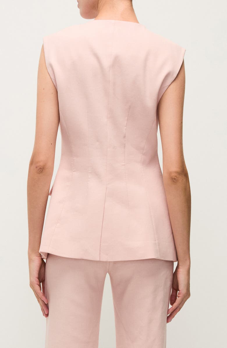 Veronica Beard Lois Linen Blend Cutaway Vest, Alternate, color, 