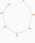 Oradina 14K Yellow Gold Sea Turtle Anklet