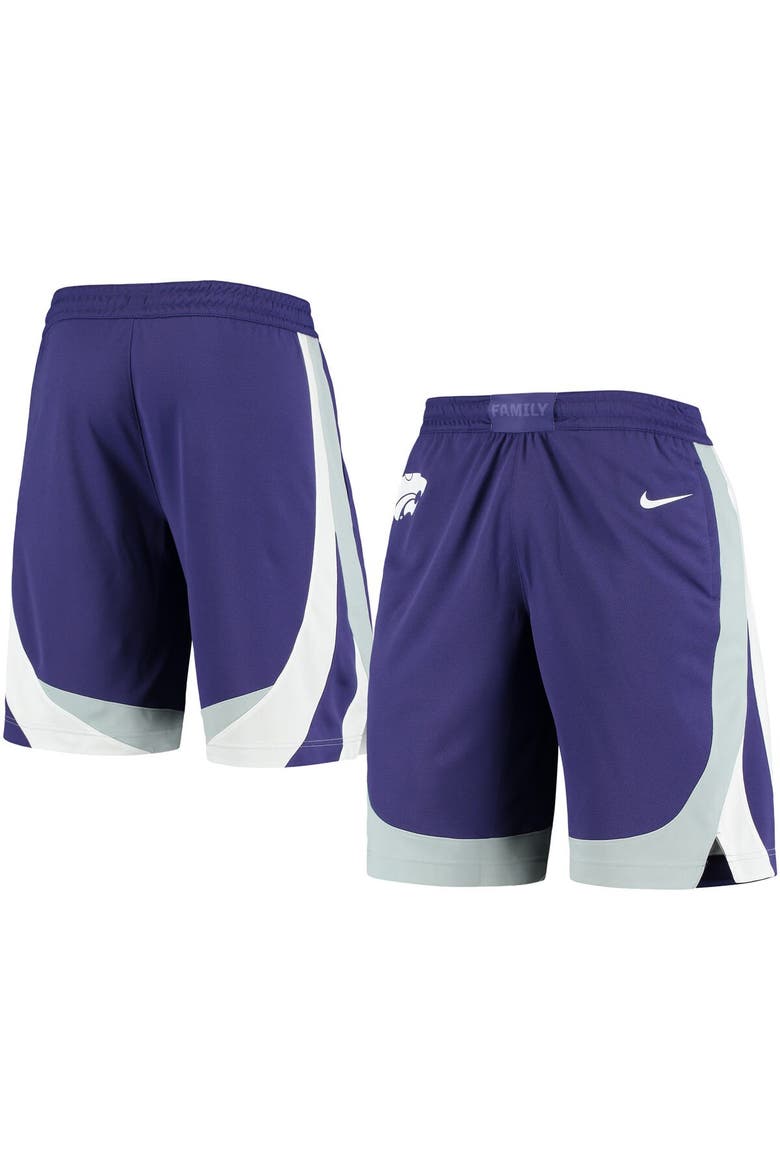 Men's Nike Purple Kansas State Wildcats Team Replica Basketball Shorts, Main, color, Purple