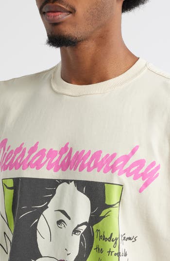 Trouble Cutoff Sleeveless Graphic T-Shirt