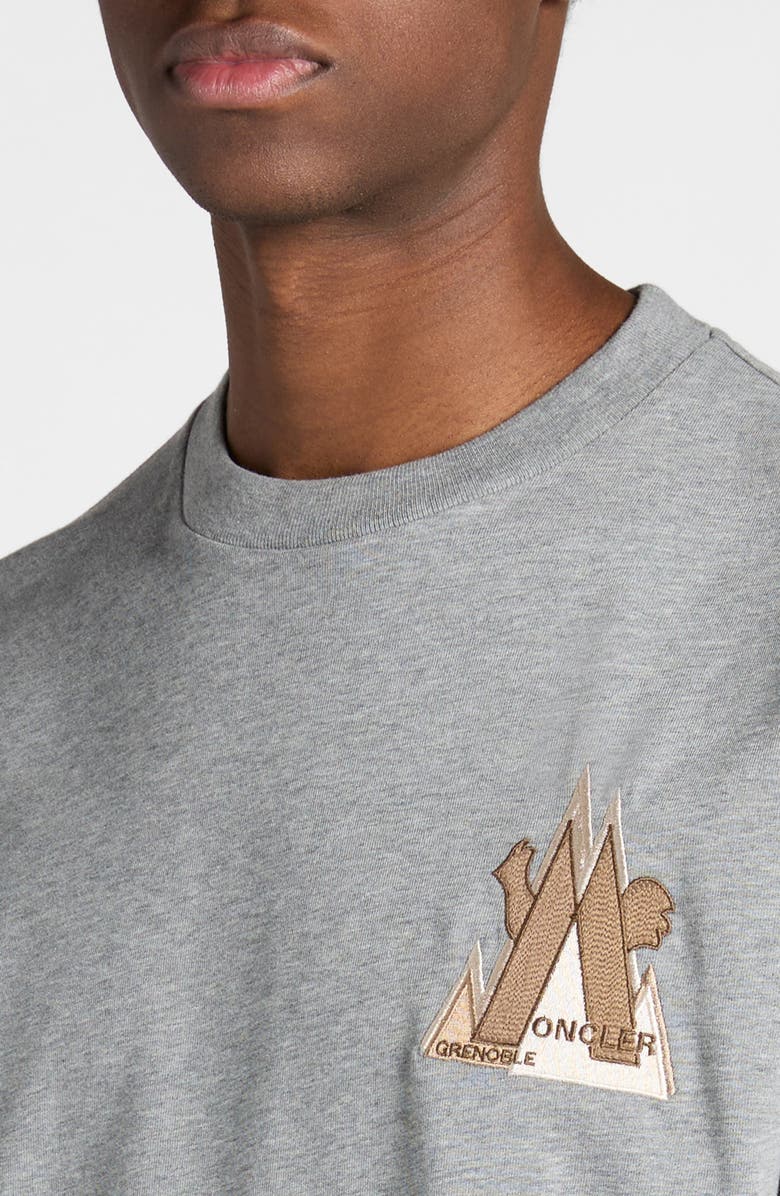 Moncler Grenoble Embroidered Logo Cotton T-Shirt, Alternate, color, 