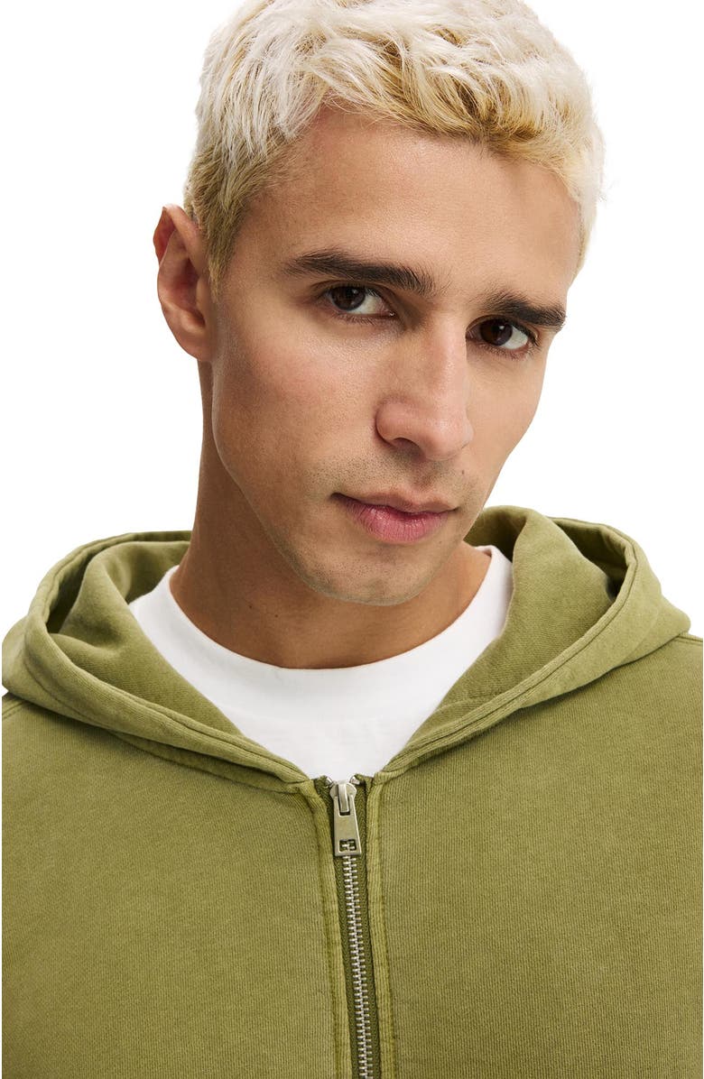 Cropped Zip Up Hoodie