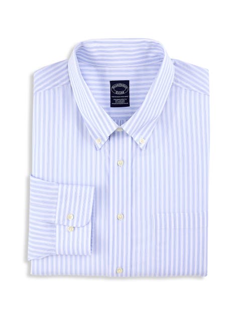 Big & Tall Non-Iron Grounded Striped Dress Shirt