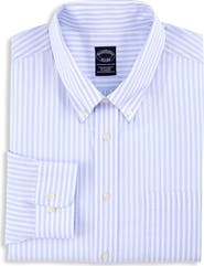 Brooks Brothers Big & Tall Non-Iron Grounded Striped Dress Shirt