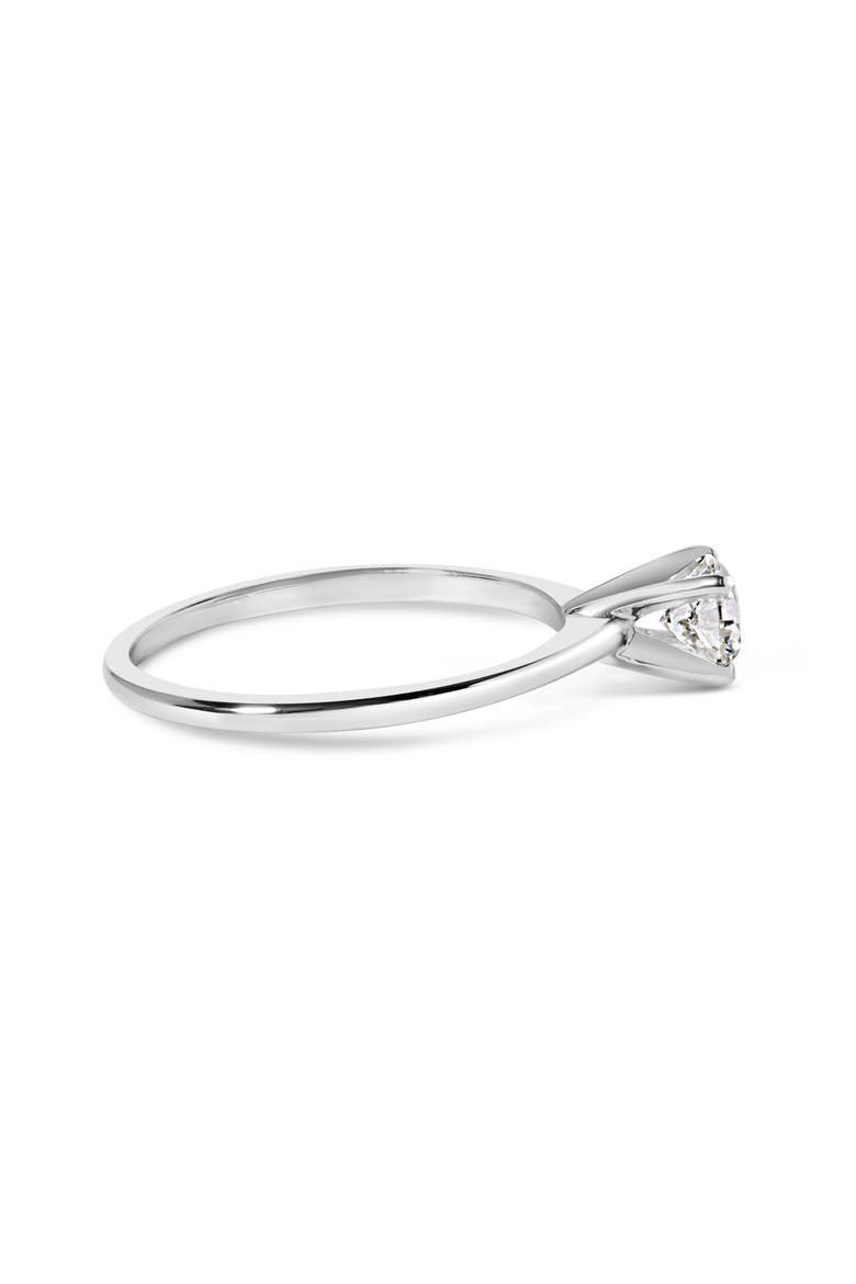 14K White Gold 1/2 Cttw Diamond Solitaire Engagement Ring, Alternate, color, White