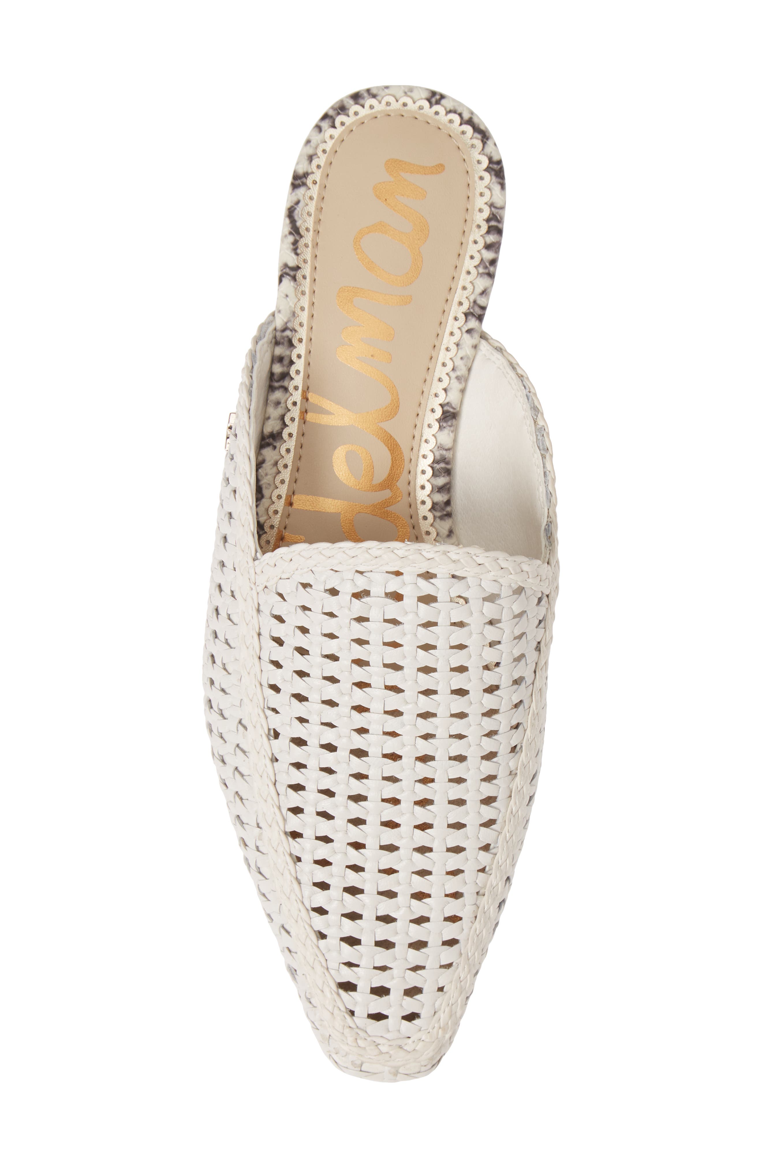 Elva Woven Mule, Alternate, color, BRIGHT WHITE