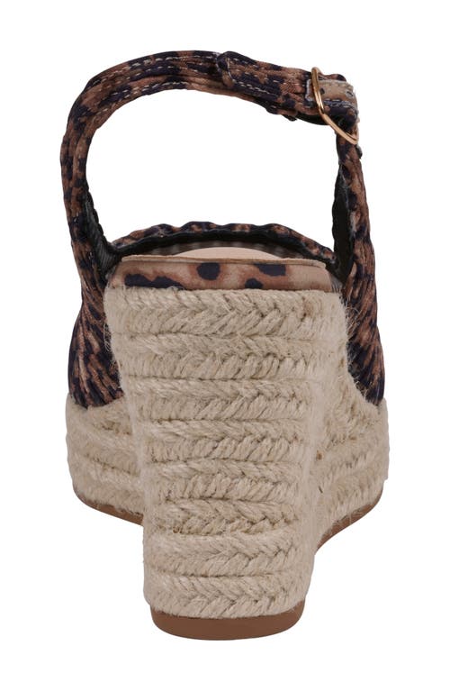 Gc Shoes Amira Slingback Espadrille Wedge Sandal In Leopard