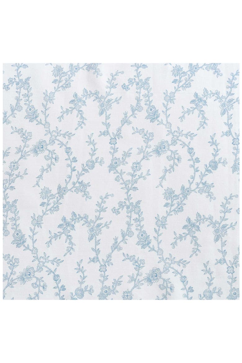 Victoria Set of 2 Floral Cotton Percale Pillowcases, Alternate, color, WHITE/ COTTAGE BLUE