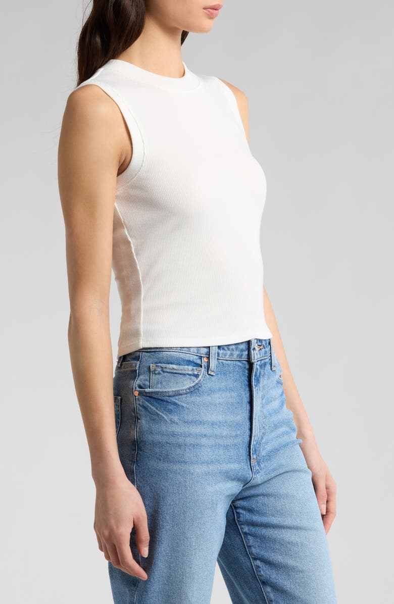 PAIGE Mollie Rib Tank, Alternate, color, Ivory