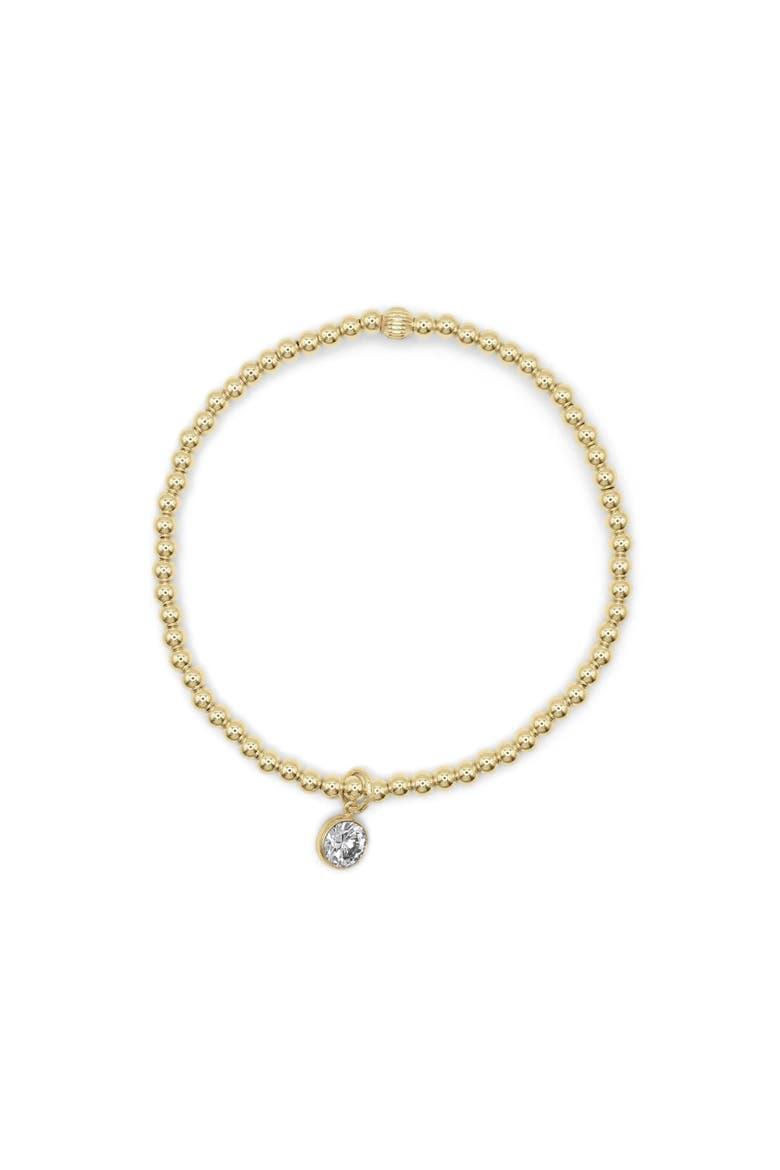 Crystal Gold Filled Beaded Bracelet, Main, color, Gold