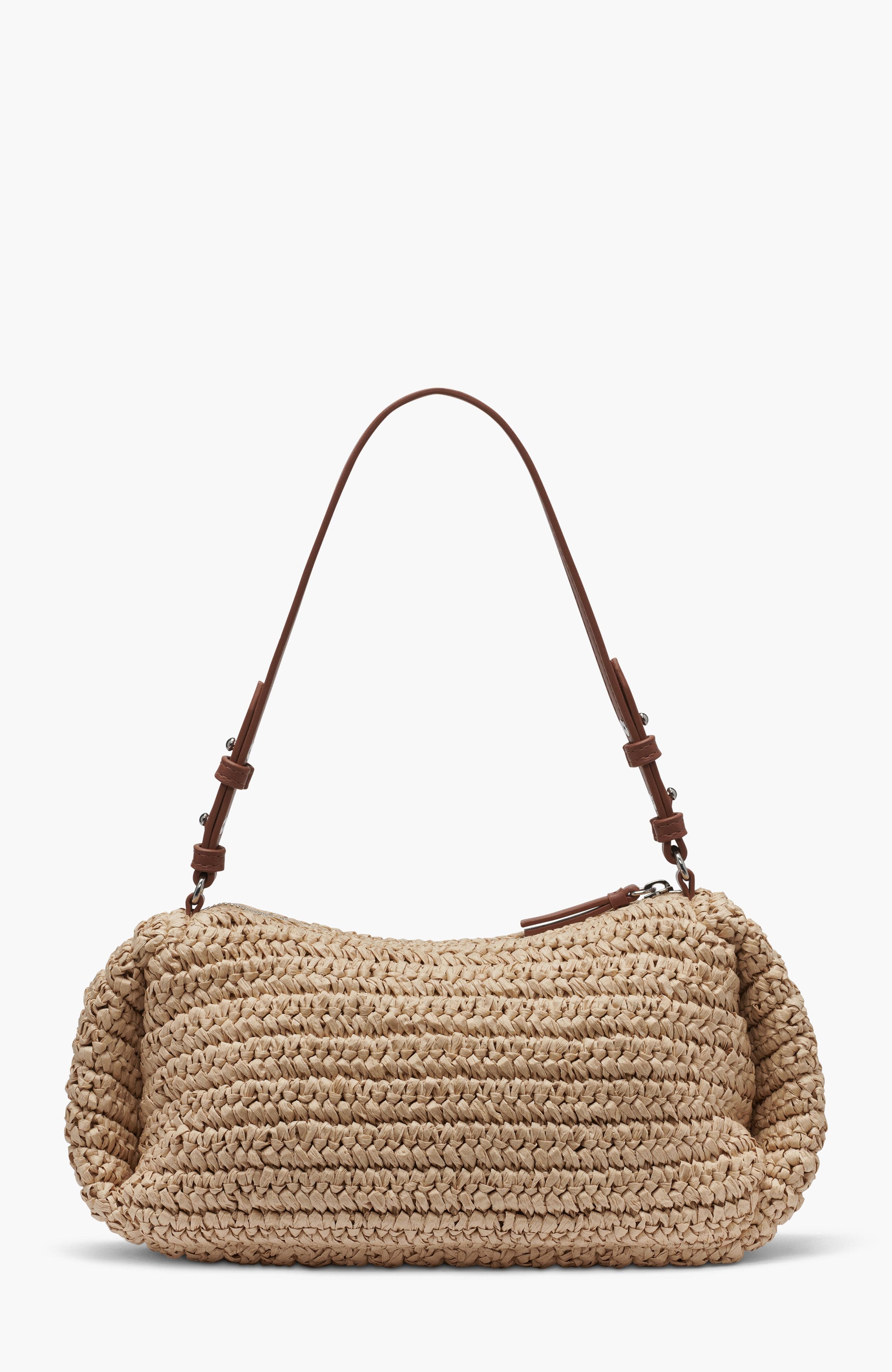 DKNY Remy Top-Zip Shoulder Bag, Alternate, color, Black/Natural