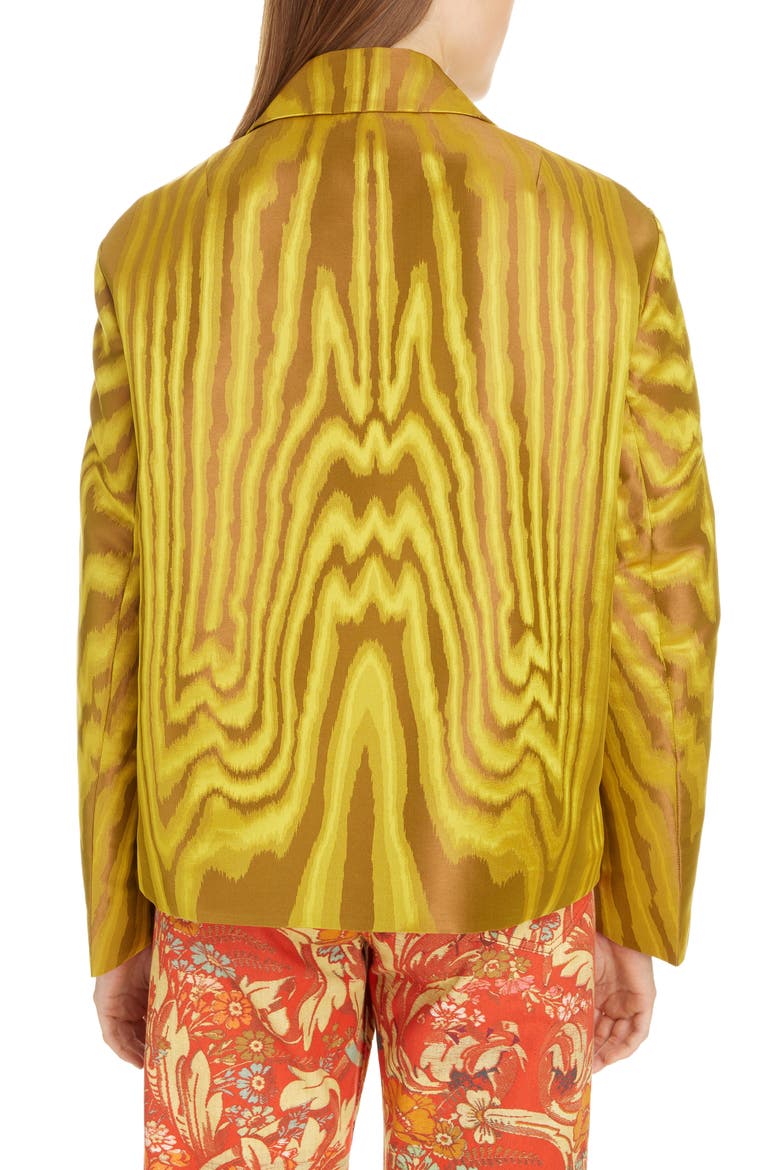 Rolta Crop Jacquard Jacket, Alternate, color, GOLD