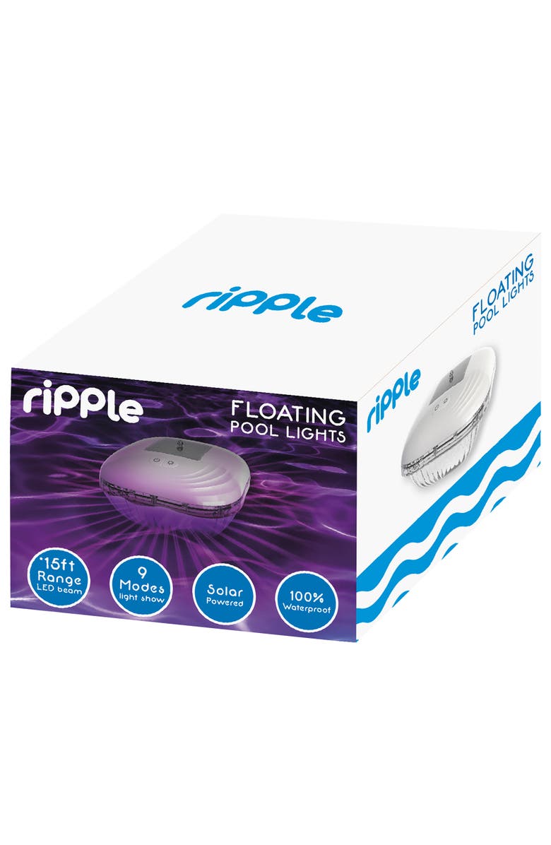 RIPPLE Solar Powered Color Changing Floating Pool Lights, Main, color, Multicolored