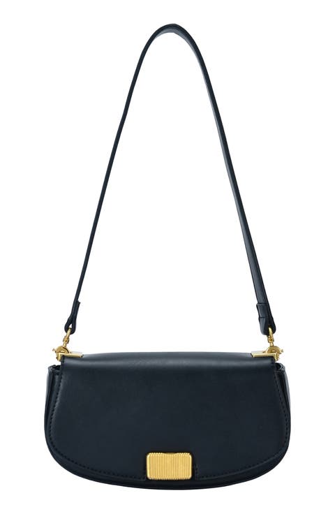 Rib Buckle Shoulder Bag