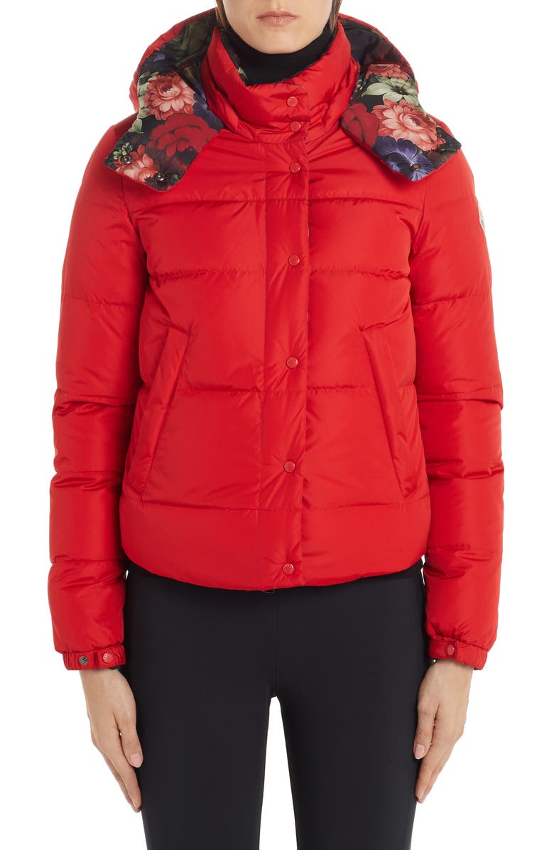 Moncler Koura Reversible Floral Print Down Jacket, Alternate, color, 