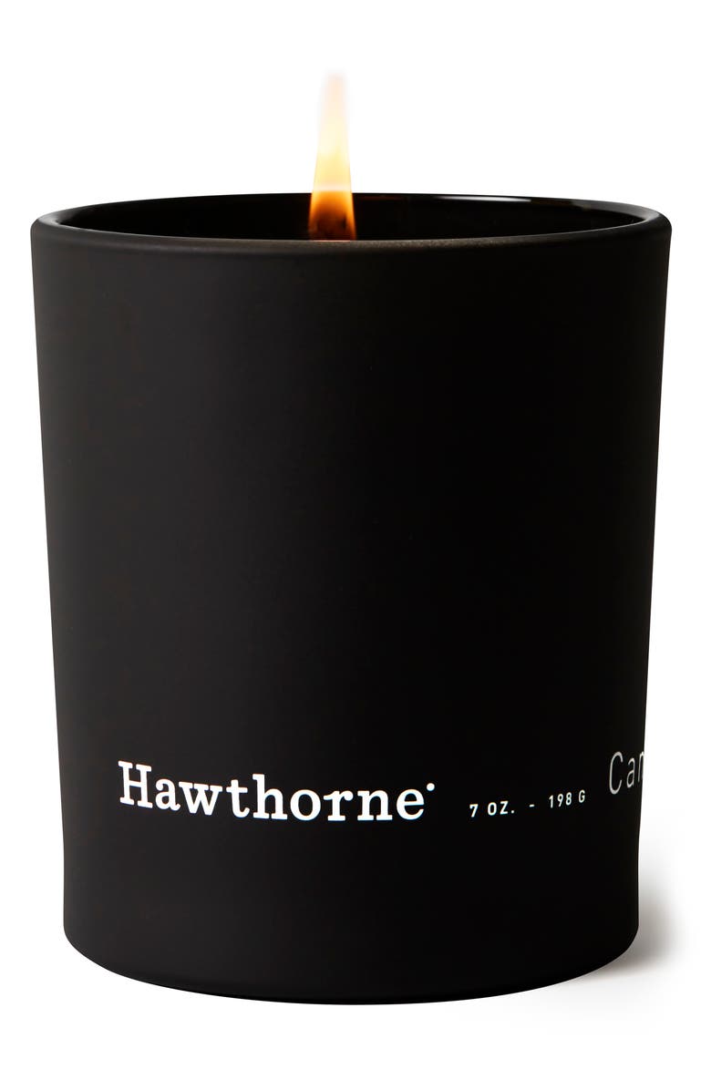 Hawthorne Dark & Cozy Palo Santo Candle, Main, color,