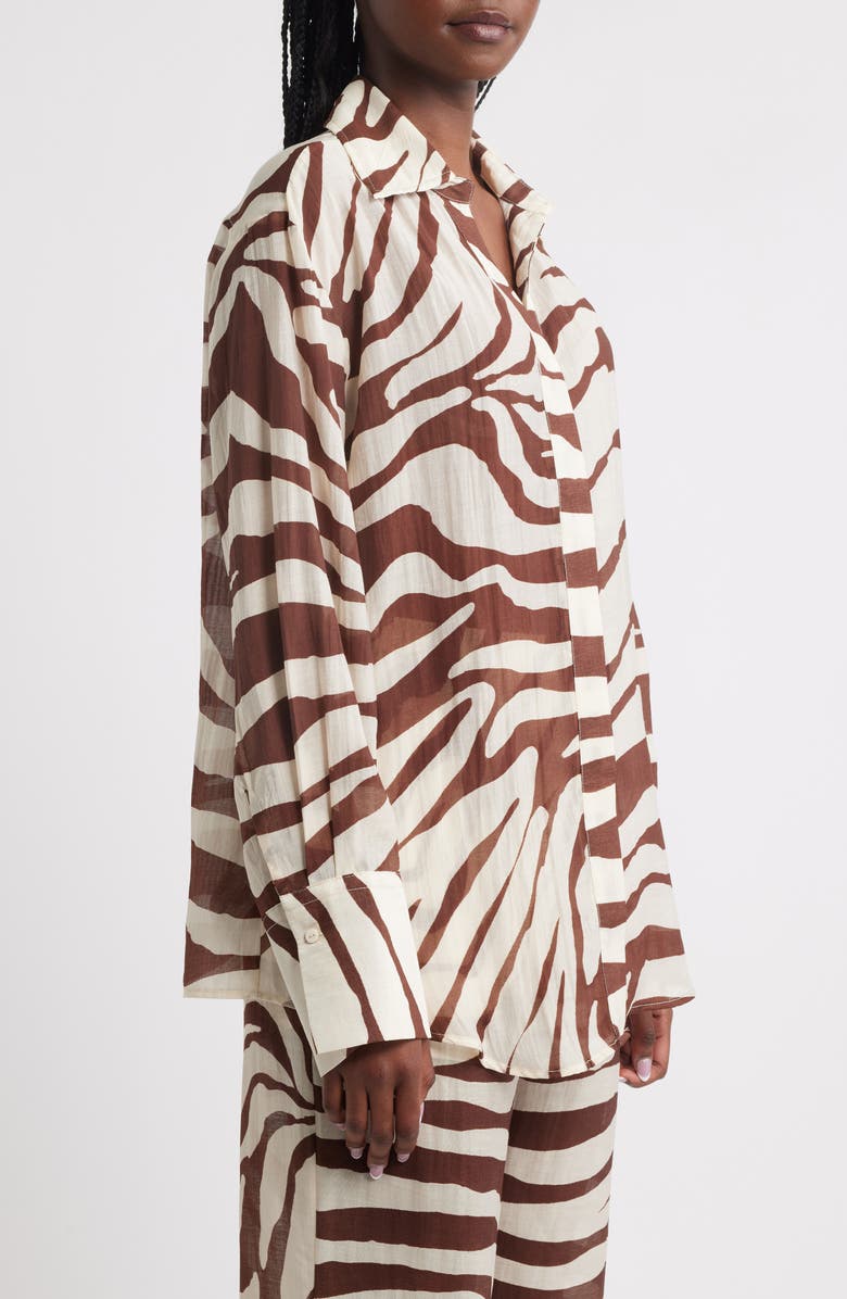 MANGO Koni Shirt, Alternate, color, Ecru