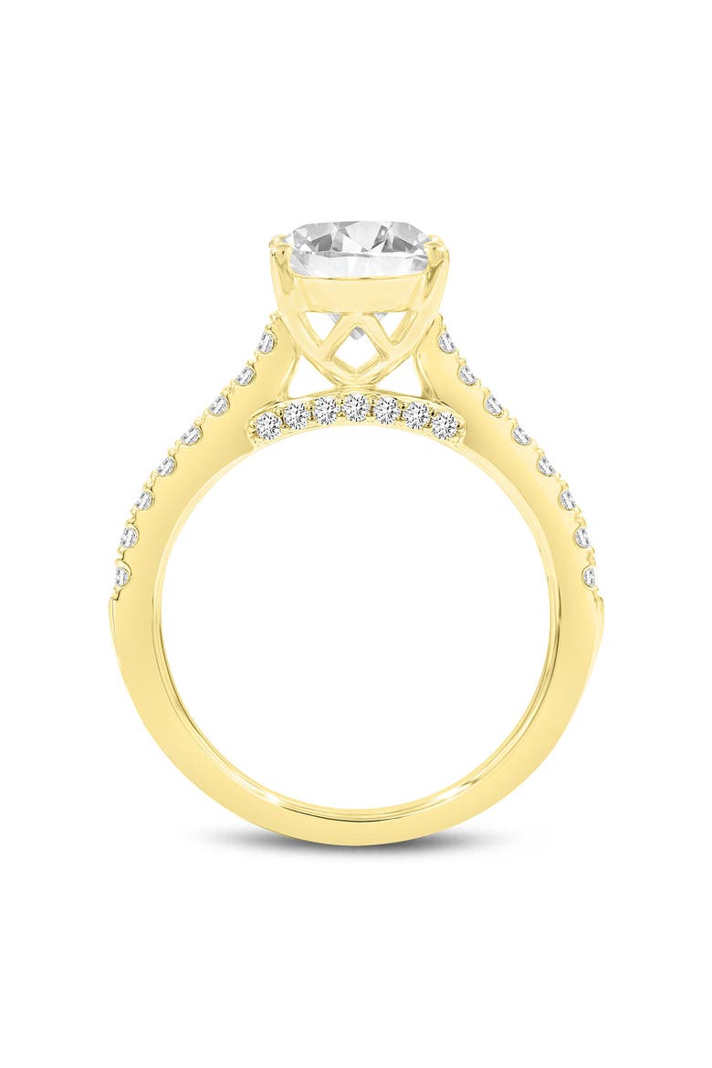 Tasia 14K Gold Oval Lab Grown Diamond Engagement Ring - 3.4 Ct, Alternate, color, 14K Yellow Gold