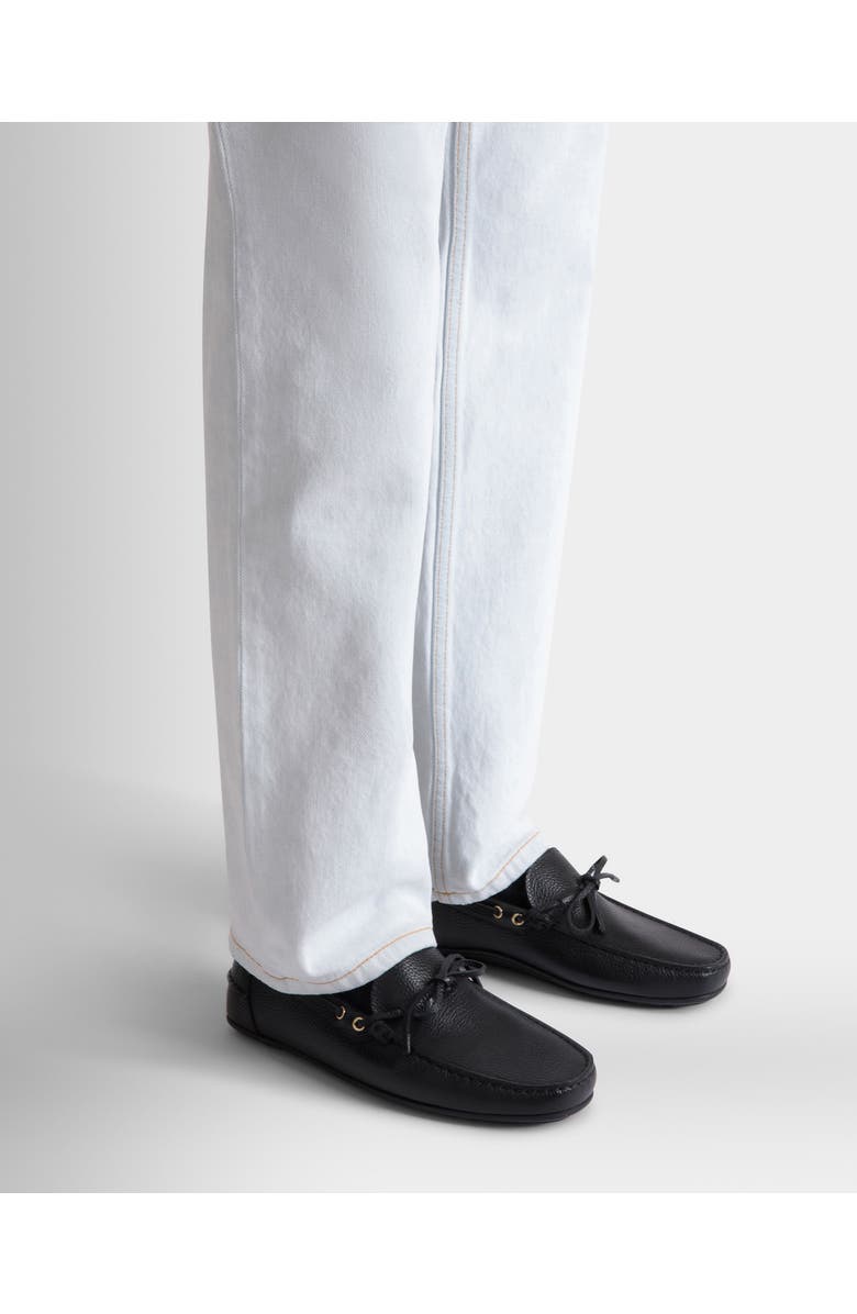 Bally Clay Driver in Grained Leather, Alternate, color, Black