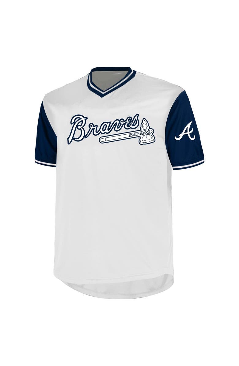 PROFILE Men's Profile Ronald Acuña Jr. White Atlanta Braves Big & Tall Name & Number Birdeye V-Neck T-Shirt, Alternate, color, 