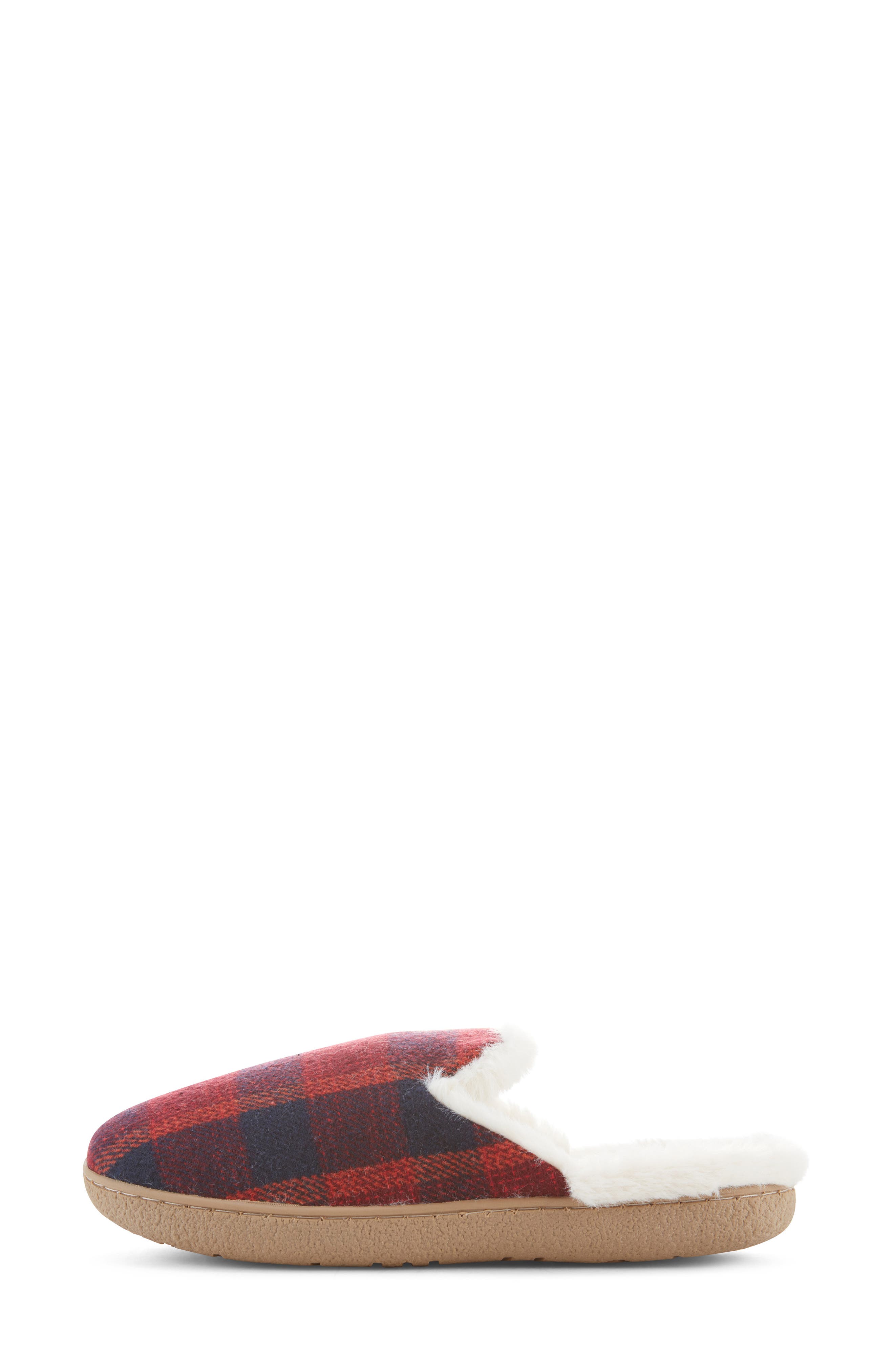 FLOOPI Faux Shearling Lined Slipper, Alternate, color, Red