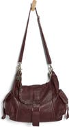 Free People We The Free Leigh Distressed Leather Hobo Bag
