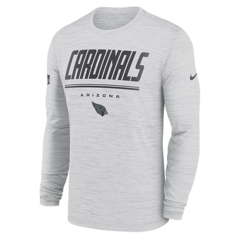 Men's Nike White Arizona Cardinals Sideline Offensive Transition Velocity Dri-FIT Long Sleeve T-Shirt