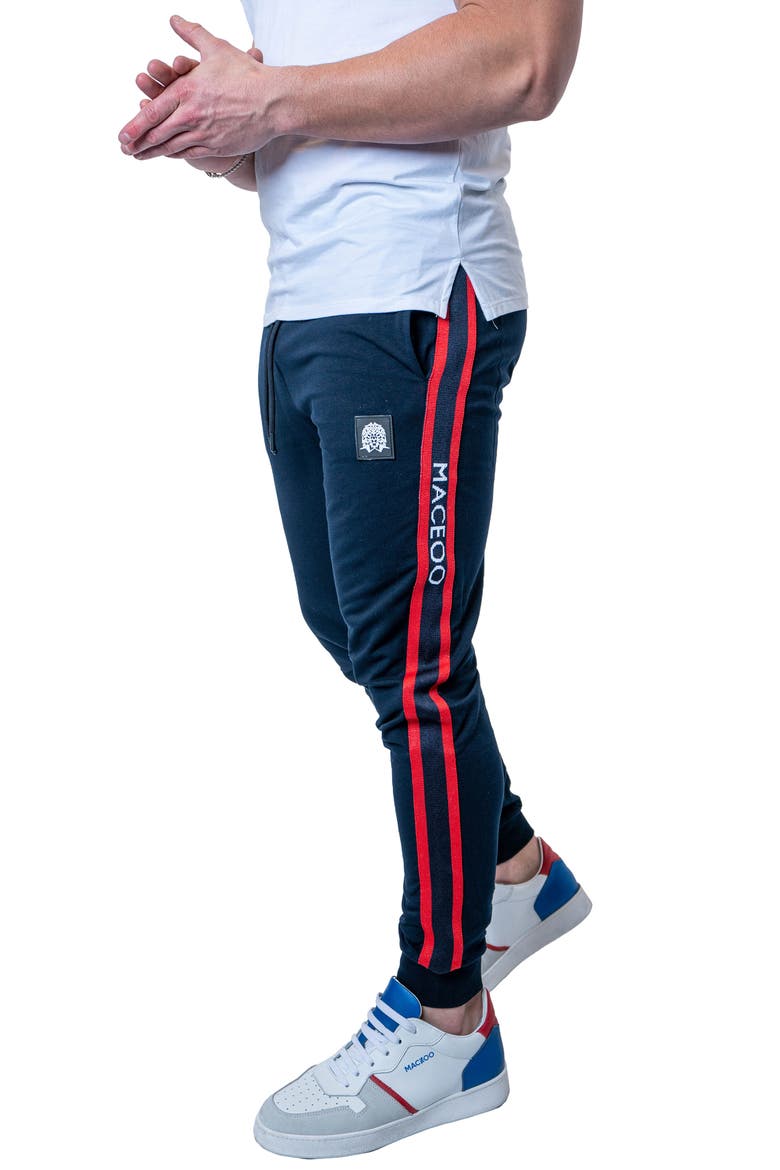 Leo Logo Stripe Joggers, Alternate, color, BLUE
