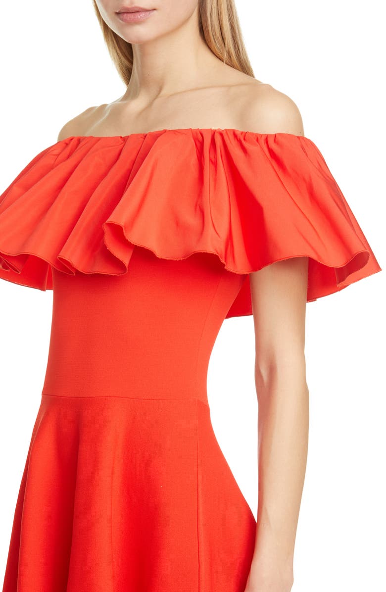Valentino Ruffle Off the Shoulder Minidress, Alternate, color, 