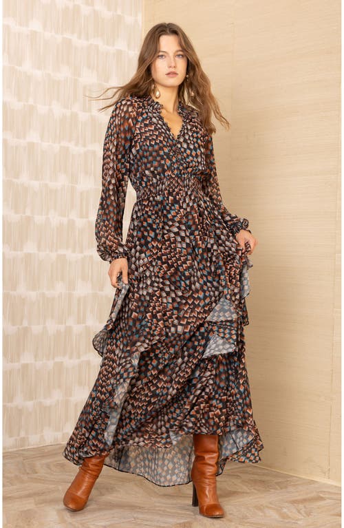 Hale Bob Karter Chiffon Maxi Dress In Black